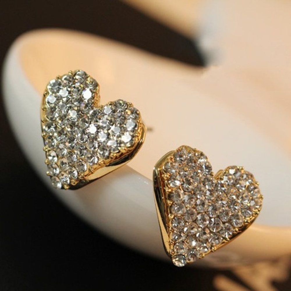 Valentines Heart Diamond Studs (item C)
